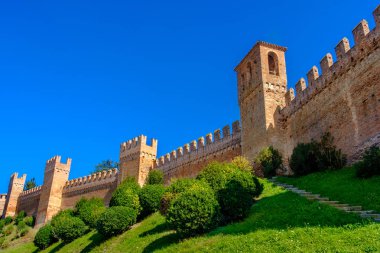 castle walls background copyspace - Gradara - Pesaro - Italy clipart