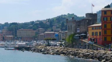 Santa Margherita Ligure kale İtalya İtalyan Rivierası manzara