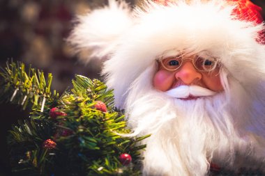 Noel Baba ile gözlük portre portre ifade kukla