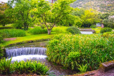 Giardino di Ninfa eden bahçe masal şelale çeşme - Cisterna di Latina - Lazio - İtalya