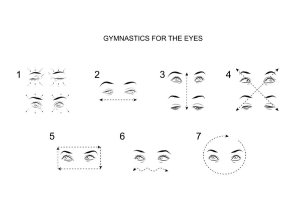 Gymnastik för ögonen — Stock vektor