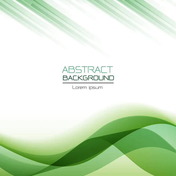 Abstract Background Green Wave Overlapping Vector Illustration — Stock Vector