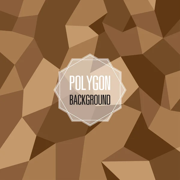 Vector de diseño de fondo de polígono marrón abstracto Ilustración De Stock