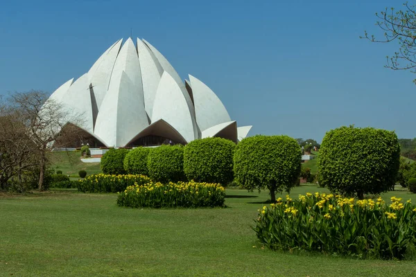 Lotus Tempel New Delhi India Great Moderne Religieuze Gebouwen — Stockfoto