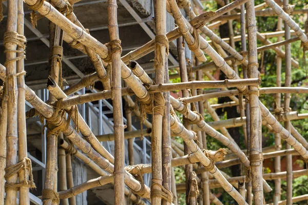 Échafaudages Bambou Technologie Construction Asie Photo De Stock
