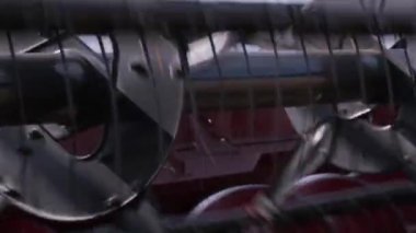 Dönen bıçaklar hasat tahıl. Tarım makineleri.