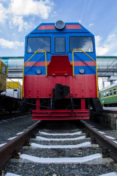 Elektrikli Lokomotifler Taşıma Endüstriyel Tasarım Demiryolu Dünya Tarihi Arka Planlar — Stok fotoğraf