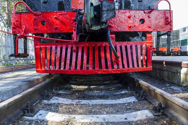 Skyddsgaller Den Lägsta Delen Loket Element Utformningen Järnvägsvagnar — Stockfoto