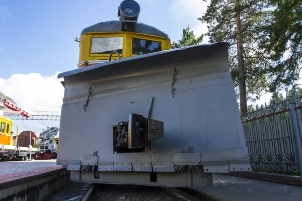 Järnvägen Snöplog Museum Järnvägsteknik — Stockfoto