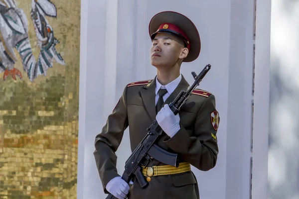 Die Stadt Nowosibirsk Russland Juli 2018 Eine Festliche Militärparade Militärinstitut — Stockfoto
