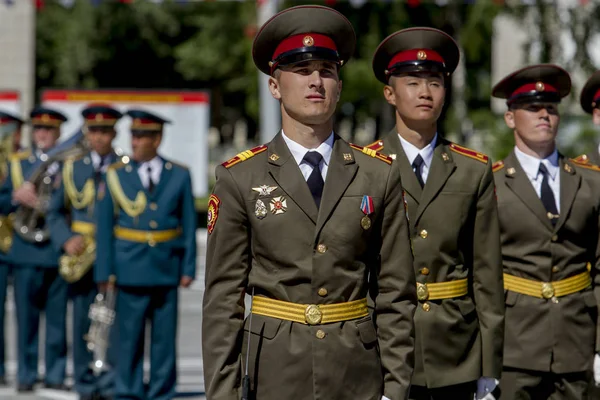 Die Stadt Nowosibirsk Russland Juli 2018 Eine Festliche Militärparade Militärinstitut — Stockfoto