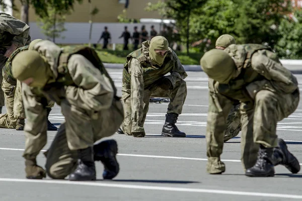 Die Stadt Nowosibirsk Russland Juli 2018 Eine Festliche Militärparade Militärinstitut — Stockfoto