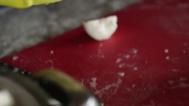 チーズ工場からのビデオ モッツァレラチーズの試飲 — ストック動画