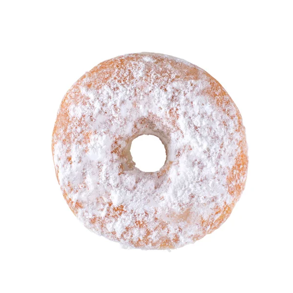 Donut sprinkled with sugar powder isolate — Stock Photo, Image