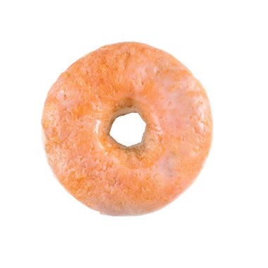 Beyaz arka planda izole edilmiş lezzetli donut.