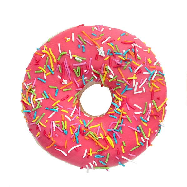 Donut com polvilhas coloridas isoladas — Fotografia de Stock