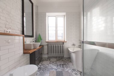 Banyo pastel ve çıplak renkler muhteşem banyo