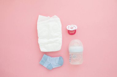 Yeni doğan meme şişe için ayarla bebek bezi çorap