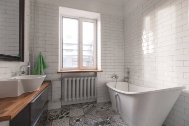 Banyo pastel ve çıplak renkler muhteşem banyo