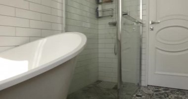 Banyo pastel ve çıplak renkler muhteşem banyo
