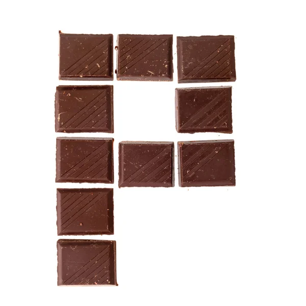 Isolate chocolate letter, alphabet — Stock Photo, Image