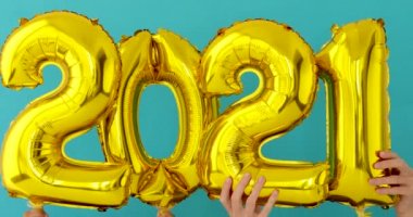Altın folyo numarası 2020 kutlama balonu
