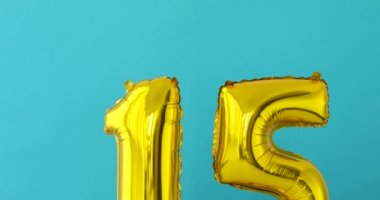 Altın folyo sayısı 15 kutlama balonu