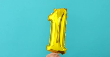 Altın folyo sayısı 1 kutlama balonu