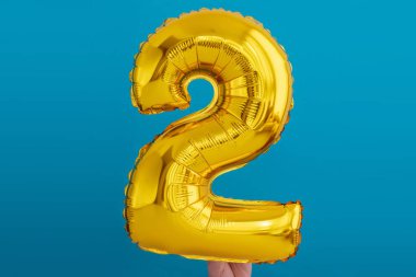 Altın folyo sayısı 2 kutlama balonu