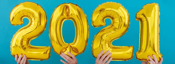 Altın folyo numarası 2021kutlama balonu
