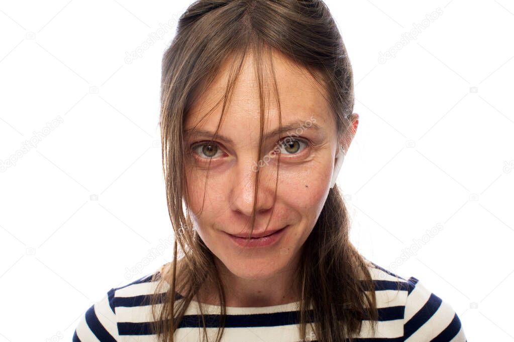 Woman portrait close-up without processing