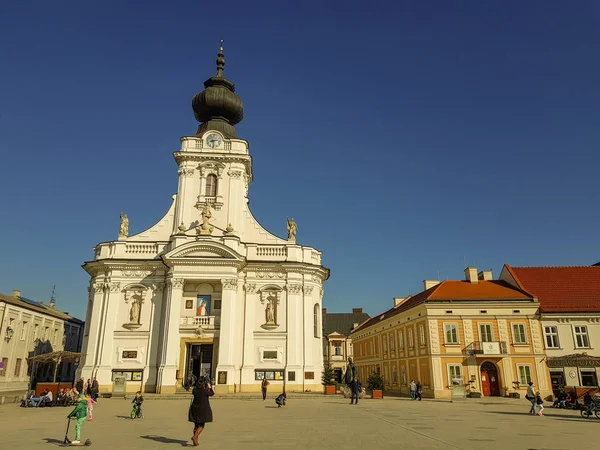 Plaza principal en Wadowice — Foto de Stock