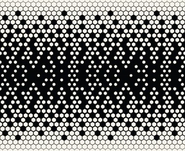 Altıgen yarı ton geometrik vektör bilmece