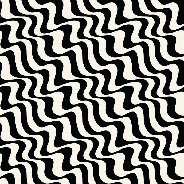 抽象的な波状の縞模様のシームレス パターン — ストックベクタ