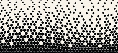 Altıgen yarı ton geometrik vektör bilmece