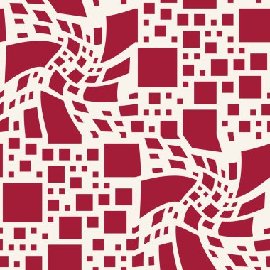 Soyut kesintisiz geometrik dekoratif vektör kare desen