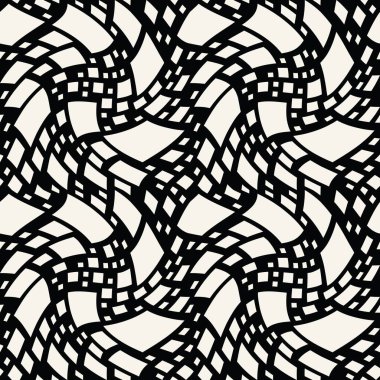 Soyut kesintisiz geometrik dekoratif vektör kare desen