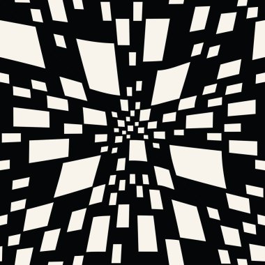 Soyut kesintisiz geometrik dekoratif vektör kare desen