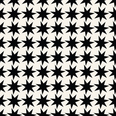 Kesintisiz geometrik vektör yıldız deseni. Retro tasarımı zemin doku.