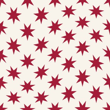 Kesintisiz geometrik vektör yıldız deseni. Retro tasarımı zemin dinamik doku.