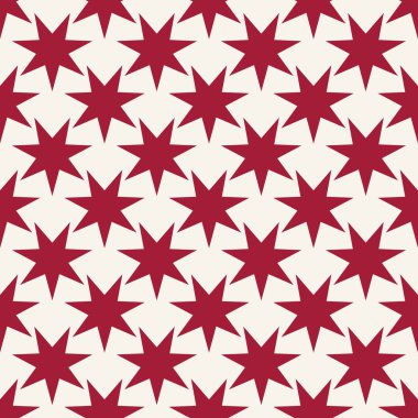 Kesintisiz geometrik vektör yıldız deseni. Retro tasarımı zemin doku.