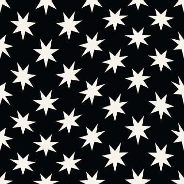 Kesintisiz geometrik vektör yıldız deseni. Retro tasarımı zemin dinamik doku.