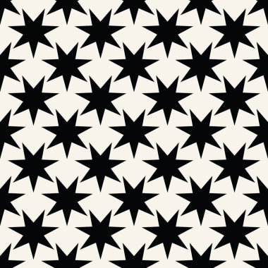 Kesintisiz geometrik vektör yıldız deseni. Retro tasarımı zemin doku.
