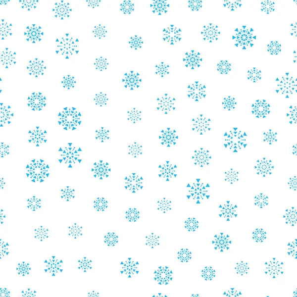 Noël Flocons Neige Fond Vectoriel Sans Couture Hiver Papier Emballage — Image vectorielle