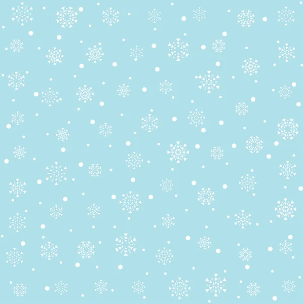 Рождество Снежинки Бесшовный Векторный Фон Зимняя Оберточная Бумага Бесшовный Узор — стоковый вектор