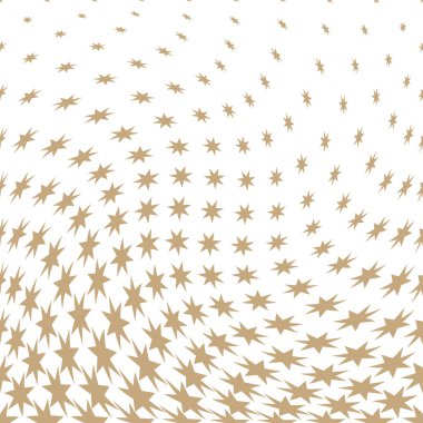 Yıldız ile geometrik yarım ton vektör desen. Kenarlık, tasarım öğesi veya arka plan olarak kullanılabilir.