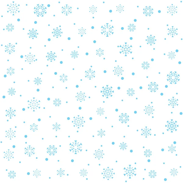Рождество Снежинки Бесшовный Векторный Фон Зимняя Оберточная Бумага Бесшовный Узор — стоковый вектор