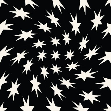 Kesintisiz geometrik vektör yıldız deseni. Retro tasarımı zemin dinamik doku.