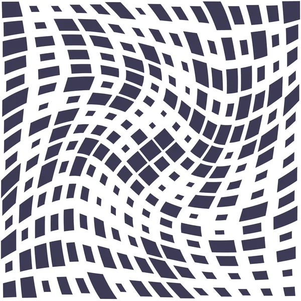Kwadrat Trippy Wzór Minimalne Geometryczne Tekstura Wydruku — Wektor stockowy