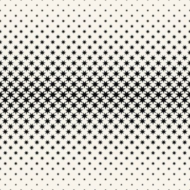 Yıldız ile geometrik yarım ton vektör desen. Kenarlık, tasarım öğesi veya arka plan olarak kullanılabilir.